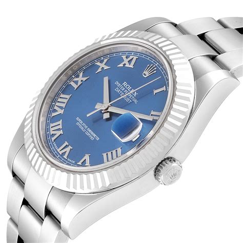 rolex datejust ii blue roman review|Rolex Datejust 41 blue diamond.